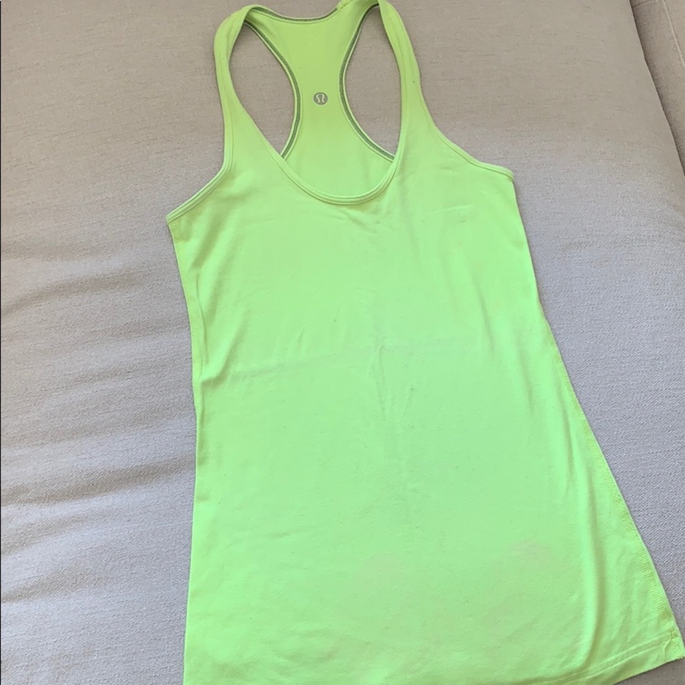 Lululemon neon yellow tank